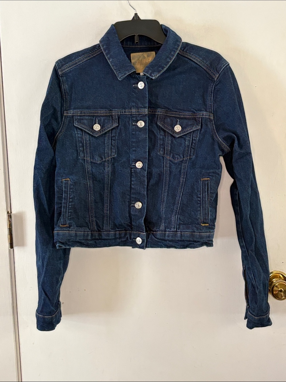 Paige dark wash denim trucker jacket Size Large